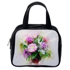 Flowers Roses Bouquet Art Nature Classic Handbags (one Side) by Celenk