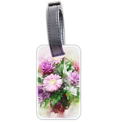 Flowers Roses Bouquet Art Nature Luggage Tags (two Sides) by Celenk