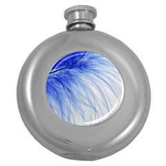 Spring Blue Colored Round Hip Flask (5 Oz)