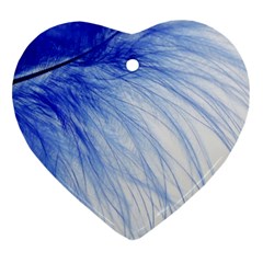 Spring Blue Colored Heart Ornament (two Sides)