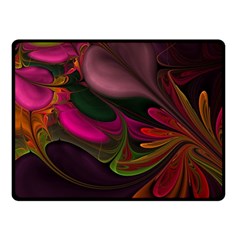 Fractal Abstract Colorful Floral Double Sided Fleece Blanket (small) 