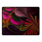 Fractal Abstract Colorful Floral Double Sided Fleece Blanket (Small)  45 x34  Blanket Front