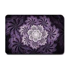 Fractal Floral Striped Lavender Small Doormat 