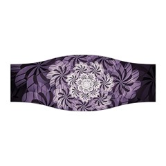 Fractal Floral Striped Lavender Stretchable Headband by Celenk
