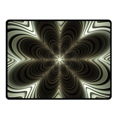 Fractal Silver Waves Texture Fleece Blanket (small) by Celenk