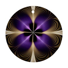 Fractal Glow Flowing Fantasy Ornament (Round)