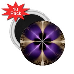 Fractal Glow Flowing Fantasy 2.25  Magnets (10 pack) 