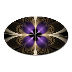 Fractal Glow Flowing Fantasy Oval Magnet