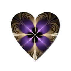 Fractal Glow Flowing Fantasy Heart Magnet