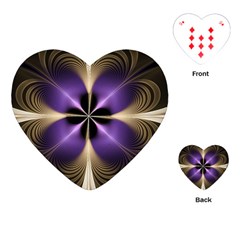 Fractal Glow Flowing Fantasy Playing Cards (Heart) 