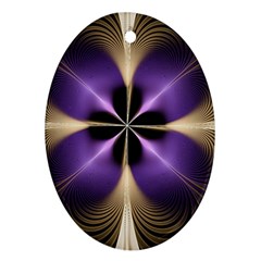 Fractal Glow Flowing Fantasy Oval Ornament (two Sides) by Celenk