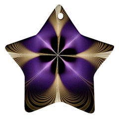 Fractal Glow Flowing Fantasy Star Ornament (Two Sides)