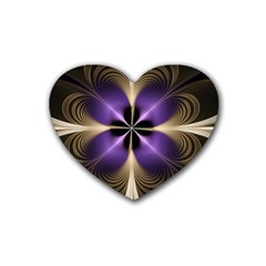 Fractal Glow Flowing Fantasy Rubber Coaster (Heart) 