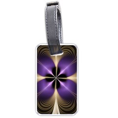 Fractal Glow Flowing Fantasy Luggage Tags (One Side) 