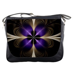 Fractal Glow Flowing Fantasy Messenger Bags