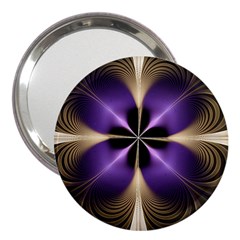 Fractal Glow Flowing Fantasy 3  Handbag Mirrors