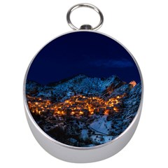 Castelmezzano Italy Village Town Silver Compasses by Celenk