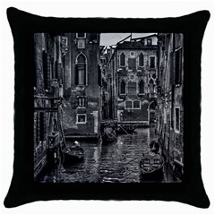 Venice Italy Gondola Boat Canal Throw Pillow Case (black) by Celenk