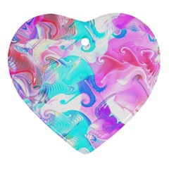 Background Art Abstract Watercolor Heart Ornament (two Sides)