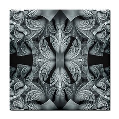 Fractal Blue Lace Texture Pattern Tile Coasters by Celenk