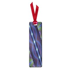 Fractal Blue Lines Colorful Small Book Marks by Celenk