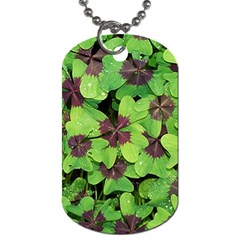 Luck Klee Lucky Clover Vierblattrig Dog Tag (Two Sides)