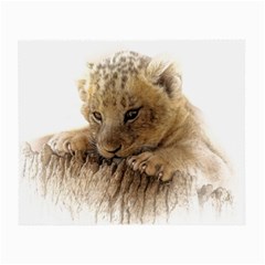 Lion Cub Close Cute Eyes Lookout Small Glasses Cloth by Celenk