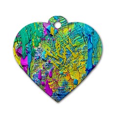 Background Art Abstract Watercolor Dog Tag Heart (one Side) by Celenk