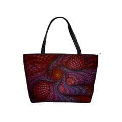 Fractal Red Fractal Art Digital Art Shoulder Handbags by Celenk