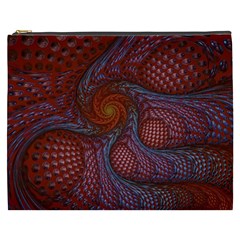 Fractal Red Fractal Art Digital Art Cosmetic Bag (xxxl)  by Celenk