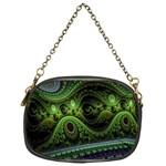 Fractal Green Gears Fantasy Chain Purses (One Side)  Front