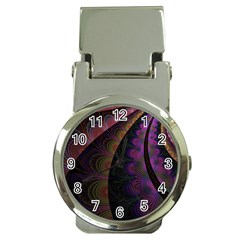 Fractal Colorful Pattern Spiral Money Clip Watches by Celenk