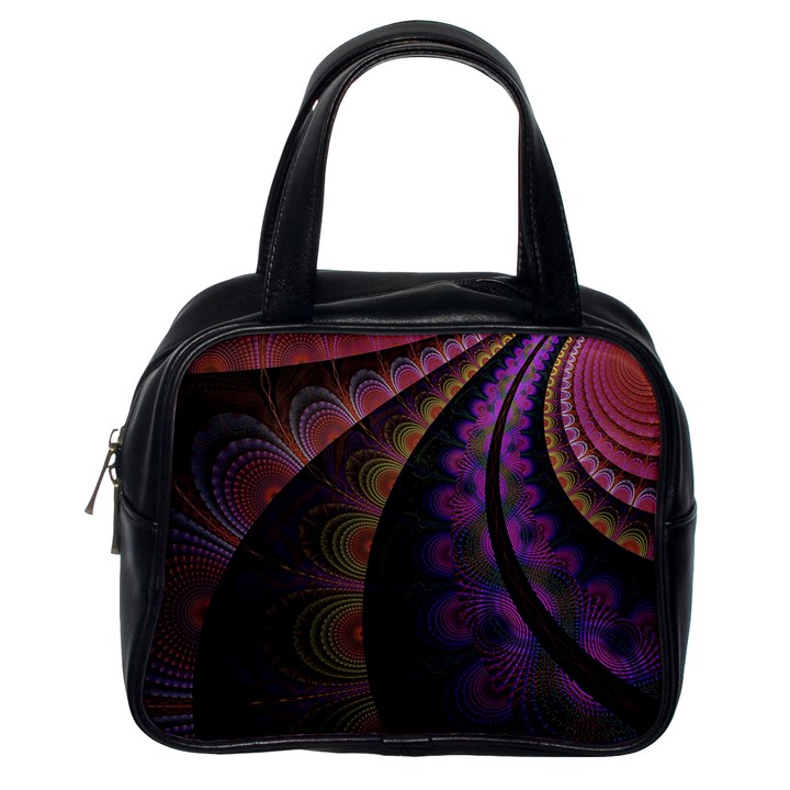 Fractal Colorful Pattern Spiral Classic Handbags (One Side)