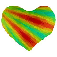 Graphic Kaleidoscope Geometric Large 19  Premium Heart Shape Cushions by Celenk
