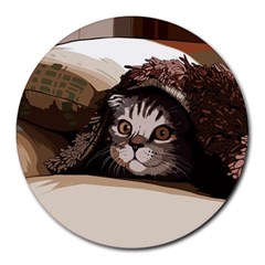 Cat Kitten Cute Pet Blanket Sweet Round Mousepads