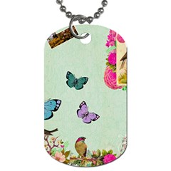 Whimsical Shabby Chic Collage Dog Tag (two Sides) by NouveauDesign