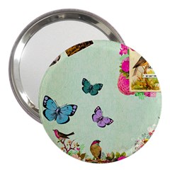 Whimsical Shabby Chic Collage 3  Handbag Mirrors by NouveauDesign