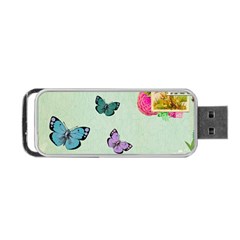 Whimsical Shabby Chic Collage Portable Usb Flash (one Side) by NouveauDesign