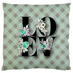 Rustic Love Large Cushion Case (two Sides) by NouveauDesign