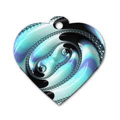 Background Pattern Jewellery Dog Tag Heart (two Sides) by Celenk