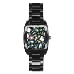 Fuzzy Abstract Art Urban Fragments Stainless Steel Barrel Watch