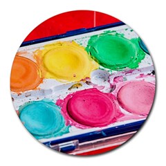Palette Brush Paint Box Color Round Mousepads