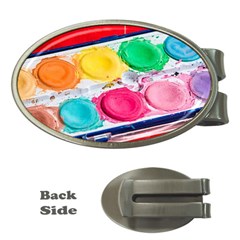 Palette Brush Paint Box Color Money Clips (oval)  by Celenk