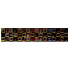 Kaleidoscope Pattern Abstract Art Small Flano Scarf by Celenk