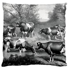 Holstein Fresian Cows Fresian Cows Large Cushion Case (two Sides) by Celenk