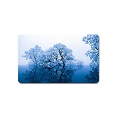 Nature Inspiration Trees Blue Magnet (name Card) by Celenk