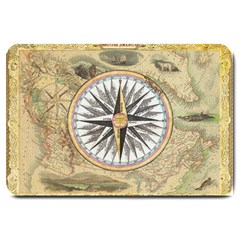 Map Vintage Nautical Collage Large Doormat 