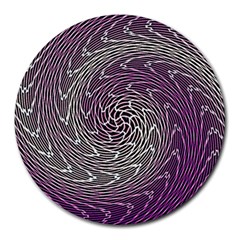 Graphic Abstract Lines Wave Art Round Mousepads