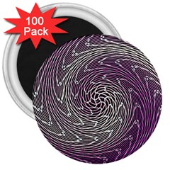 Graphic Abstract Lines Wave Art 3  Magnets (100 Pack) by Celenk