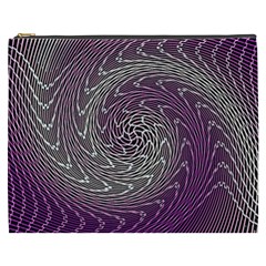 Graphic Abstract Lines Wave Art Cosmetic Bag (xxxl) 